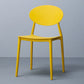 Modern Dining Open Back Chair Dining Armless Side Chairs with Plastic Legs Yellow 1 Piece Clearhalo ' kitchen&dining_furn' 'Dining Chairs' 'Dining Tables & Seating' 'dining_chair' 'furn' 'furn_dining_chair' 'Furniture' 'furniture_dining_chair' 'Kitchen & Dining Furniture' 'kitchen' 4538713