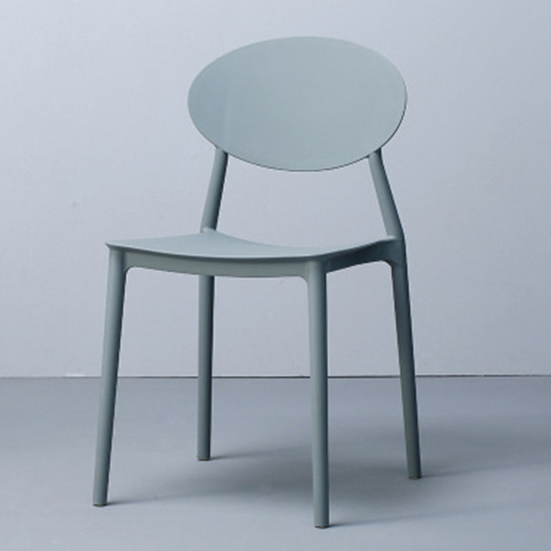 Modern Dining Open Back Chair Dining Armless Side Chairs with Plastic Legs Grey 1 Piece Clearhalo ' kitchen&dining_furn' 'Dining Chairs' 'Dining Tables & Seating' 'dining_chair' 'furn' 'furn_dining_chair' 'Furniture' 'furniture_dining_chair' 'Kitchen & Dining Furniture' 'kitchen' 4538718