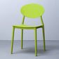 Modern Dining Open Back Chair Dining Armless Side Chairs with Plastic Legs Pea Green 1 Piece Clearhalo ' kitchen&dining_furn' 'Dining Chairs' 'Dining Tables & Seating' 'dining_chair' 'furn' 'furn_dining_chair' 'Furniture' 'furniture_dining_chair' 'Kitchen & Dining Furniture' 'kitchen' 4538721