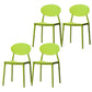 Modern Dining Open Back Chair Dining Armless Side Chairs with Plastic Legs Pea Green 4 Piece Set Clearhalo ' kitchen&dining_furn' 'Dining Chairs' 'Dining Tables & Seating' 'dining_chair' 'furn' 'furn_dining_chair' 'Furniture' 'furniture_dining_chair' 'Kitchen & Dining Furniture' 'kitchen' 4538723