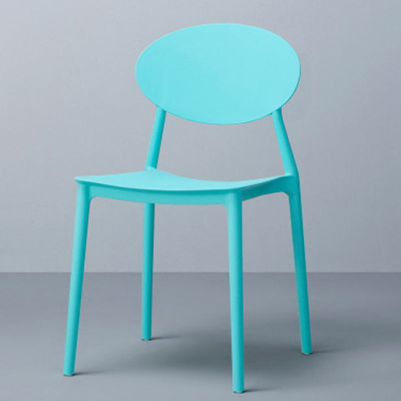 Modern Dining Open Back Chair Dining Armless Side Chairs with Plastic Legs Aqua 1 Piece Clearhalo ' kitchen&dining_furn' 'Dining Chairs' 'Dining Tables & Seating' 'dining_chair' 'furn' 'furn_dining_chair' 'Furniture' 'furniture_dining_chair' 'Kitchen & Dining Furniture' 'kitchen' 4538724