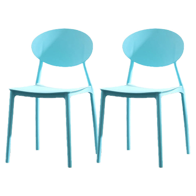 Modern Dining Open Back Chair Dining Armless Side Chairs with Plastic Legs Light Blue 2 Piece Set Clearhalo ' kitchen&dining_furn' 'Dining Chairs' 'Dining Tables & Seating' 'dining_chair' 'furn' 'furn_dining_chair' 'Furniture' 'furniture_dining_chair' 'Kitchen & Dining Furniture' 'kitchen' 4538731
