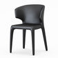 Designer Style Leather Home Arm Chair Wingback Matte Finish Dining Chair Black 1 Piece Clearhalo ' kitchen&dining_furn' 'Dining Chairs' 'Dining Tables & Seating' 'dining_chair' 'furn' 'furn_dining_chair' 'Furniture' 'furniture_dining_chair' 'Kitchen & Dining Furniture' 'kitchen' 4538741