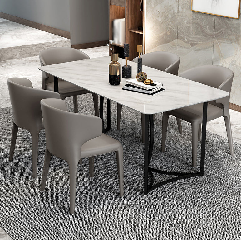 Designer Style Leather Home Arm Chair Wingback Matte Finish Dining Chair Clearhalo ' kitchen&dining_furn' 'Dining Chairs' 'Dining Tables & Seating' 'dining_chair' 'furn' 'furn_dining_chair' 'Furniture' 'furniture_dining_chair' 'Kitchen & Dining Furniture' 'kitchen' 4538743