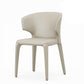 Designer Style Leather Home Arm Chair Wingback Matte Finish Dining Chair Off-White 1 Piece Clearhalo ' kitchen&dining_furn' 'Dining Chairs' 'Dining Tables & Seating' 'dining_chair' 'furn' 'furn_dining_chair' 'Furniture' 'furniture_dining_chair' 'Kitchen & Dining Furniture' 'kitchen' 4538752