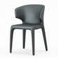 Designer Style Leather Home Arm Chair Wingback Matte Finish Dining Chair Grey 1 Piece Clearhalo ' kitchen&dining_furn' 'Dining Chairs' 'Dining Tables & Seating' 'dining_chair' 'furn' 'furn_dining_chair' 'Furniture' 'furniture_dining_chair' 'Kitchen & Dining Furniture' 'kitchen' 4538757
