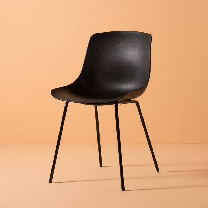 Modern Style Dining Chairs Dining Armless Side Chairs with Metal Legs Black 1 Piece Clearhalo ' kitchen&dining_furn' 'Dining Chairs' 'Dining Tables & Seating' 'dining_chair' 'furn' 'furn_dining_chair' 'Furniture' 'furniture_dining_chair' 'Kitchen & Dining Furniture' 'kitchen' 4538760