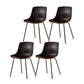 Modern Style Dining Chairs Dining Armless Side Chairs with Metal Legs Black 4 Piece Set Clearhalo ' kitchen&dining_furn' 'Dining Chairs' 'Dining Tables & Seating' 'dining_chair' 'furn' 'furn_dining_chair' 'Furniture' 'furniture_dining_chair' 'Kitchen & Dining Furniture' 'kitchen' 4538763