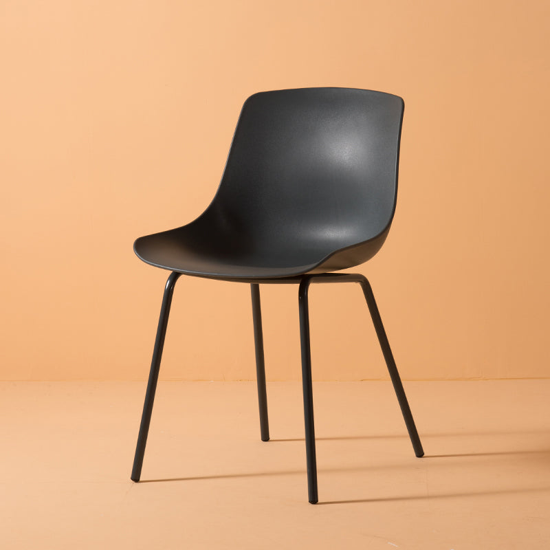 Modern Style Dining Chairs Dining Armless Side Chairs with Metal Legs Dark Gray 1 Piece Clearhalo ' kitchen&dining_furn' 'Dining Chairs' 'Dining Tables & Seating' 'dining_chair' 'furn' 'furn_dining_chair' 'Furniture' 'furniture_dining_chair' 'Kitchen & Dining Furniture' 'kitchen' 4538772