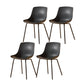 Modern Style Dining Chairs Dining Armless Side Chairs with Metal Legs Dark Gray 4 Piece Set Clearhalo ' kitchen&dining_furn' 'Dining Chairs' 'Dining Tables & Seating' 'dining_chair' 'furn' 'furn_dining_chair' 'Furniture' 'furniture_dining_chair' 'Kitchen & Dining Furniture' 'kitchen' 4538776