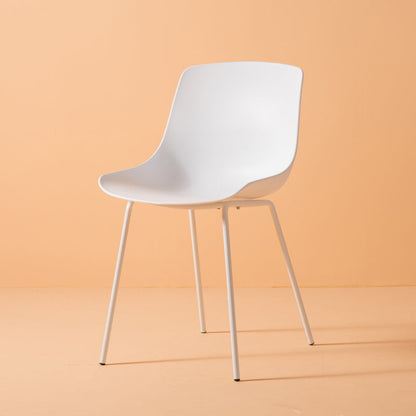 Modern Style Dining Chairs Dining Armless Side Chairs with Metal Legs White 1 Piece Clearhalo ' kitchen&dining_furn' 'Dining Chairs' 'Dining Tables & Seating' 'dining_chair' 'furn' 'furn_dining_chair' 'Furniture' 'furniture_dining_chair' 'Kitchen & Dining Furniture' 'kitchen' 4538777