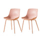 Modern Style Dining Chairs Dining Armless Side Chairs with Metal Legs Pink 2 Piece Set Clearhalo ' kitchen&dining_furn' 'Dining Chairs' 'Dining Tables & Seating' 'dining_chair' 'furn' 'furn_dining_chair' 'Furniture' 'furniture_dining_chair' 'Kitchen & Dining Furniture' 'kitchen' 4538786