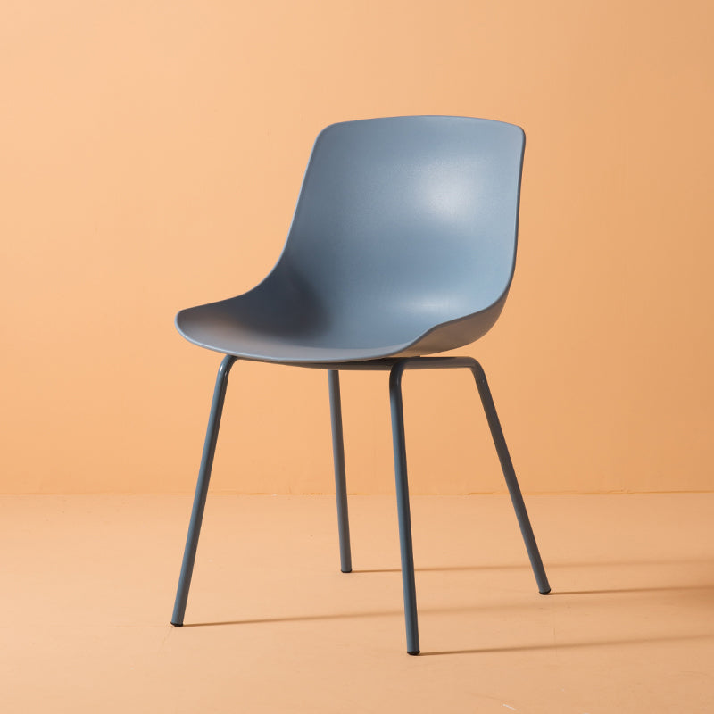 Modern Style Dining Chairs Dining Armless Side Chairs with Metal Legs Blue 1 Piece Clearhalo ' kitchen&dining_furn' 'Dining Chairs' 'Dining Tables & Seating' 'dining_chair' 'furn' 'furn_dining_chair' 'Furniture' 'furniture_dining_chair' 'Kitchen & Dining Furniture' 'kitchen' 4538789