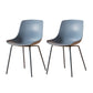 Modern Style Dining Chairs Dining Armless Side Chairs with Metal Legs Blue 2 Piece Set Clearhalo ' kitchen&dining_furn' 'Dining Chairs' 'Dining Tables & Seating' 'dining_chair' 'furn' 'furn_dining_chair' 'Furniture' 'furniture_dining_chair' 'Kitchen & Dining Furniture' 'kitchen' 4538790
