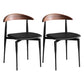 Metal Industrial Kitchen Dining Room Chair Open Back Side Chair Black 2 Piece Set Clearhalo ' kitchen&dining_furn' 'Dining Chairs' 'Dining Tables & Seating' 'dining_chair' 'furn' 'furn_dining_chair' 'Furniture' 'furniture_dining_chair' 'Kitchen & Dining Furniture' 'kitchen' 4538794