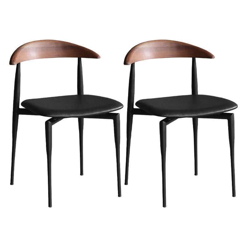 Metal Industrial Kitchen Dining Room Chair Open Back Side Chair Black 2 Piece Set Clearhalo ' kitchen&dining_furn' 'Dining Chairs' 'Dining Tables & Seating' 'dining_chair' 'furn' 'furn_dining_chair' 'Furniture' 'furniture_dining_chair' 'Kitchen & Dining Furniture' 'kitchen' 4538794