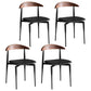 Metal Industrial Kitchen Dining Room Chair Open Back Side Chair Black 4 Piece Set Clearhalo ' kitchen&dining_furn' 'Dining Chairs' 'Dining Tables & Seating' 'dining_chair' 'furn' 'furn_dining_chair' 'Furniture' 'furniture_dining_chair' 'Kitchen & Dining Furniture' 'kitchen' 4538795