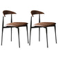 Metal Industrial Kitchen Dining Room Chair Open Back Side Chair Coffee 2 Piece Set Clearhalo ' kitchen&dining_furn' 'Dining Chairs' 'Dining Tables & Seating' 'dining_chair' 'furn' 'furn_dining_chair' 'Furniture' 'furniture_dining_chair' 'Kitchen & Dining Furniture' 'kitchen' 4538800