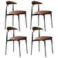 Metal Industrial Kitchen Dining Room Chair Open Back Side Chair Coffee 4 Piece Set Clearhalo ' kitchen&dining_furn' 'Dining Chairs' 'Dining Tables & Seating' 'dining_chair' 'furn' 'furn_dining_chair' 'Furniture' 'furniture_dining_chair' 'Kitchen & Dining Furniture' 'kitchen' 4538802