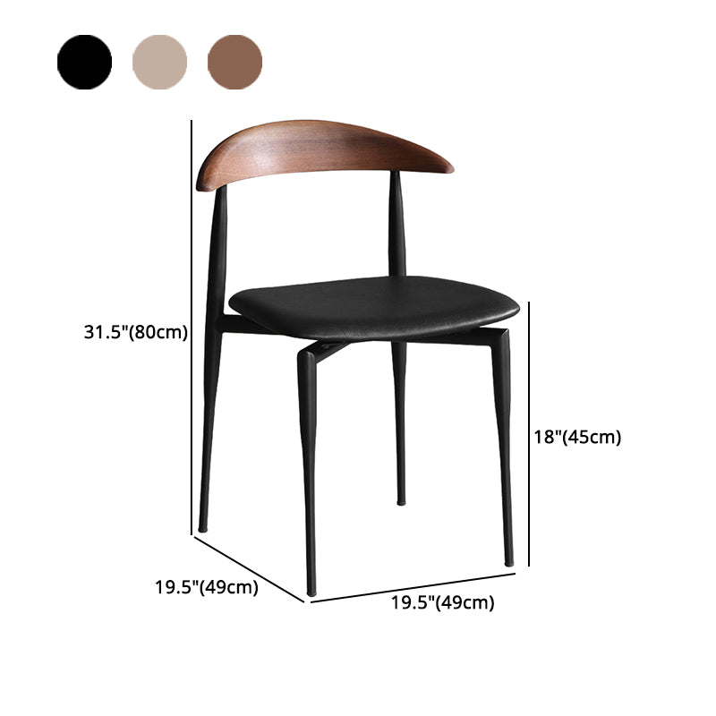Metal Industrial Kitchen Dining Room Chair Open Back Side Chair Clearhalo ' kitchen&dining_furn' 'Dining Chairs' 'Dining Tables & Seating' 'dining_chair' 'furn' 'furn_dining_chair' 'Furniture' 'furniture_dining_chair' 'Kitchen & Dining Furniture' 'kitchen' 4538814