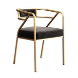 Metal Scandinavian Glam Kitchen Dining Room Arm Chair Open Back Chair Clearhalo ' kitchen&dining_furn' 'Dining Chairs' 'Dining Tables & Seating' 'dining_chair' 'furn' 'furn_dining_chair' 'Furniture' 'furniture_dining_chair' 'Kitchen & Dining Furniture' 'kitchen' 4538824