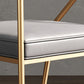 Metal Scandinavian Glam Kitchen Dining Room Arm Chair Open Back Chair Clearhalo ' kitchen&dining_furn' 'Dining Chairs' 'Dining Tables & Seating' 'dining_chair' 'furn' 'furn_dining_chair' 'Furniture' 'furniture_dining_chair' 'Kitchen & Dining Furniture' 'kitchen' 4538825