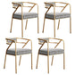 Metal Scandinavian Glam Kitchen Dining Room Arm Chair Open Back Chair White-Black 4 Piece Set Clearhalo ' kitchen&dining_furn' 'Dining Chairs' 'Dining Tables & Seating' 'dining_chair' 'furn' 'furn_dining_chair' 'Furniture' 'furniture_dining_chair' 'Kitchen & Dining Furniture' 'kitchen' 4538850