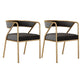 Glam Metal Arm Dining Chair Open Back Dining Side Chair for Home Use Black 2 Piece Set Clearhalo ' kitchen&dining_furn' 'Dining Chairs' 'Dining Tables & Seating' 'dining_chair' 'furn' 'furn_dining_chair' 'Furniture' 'furniture_dining_chair' 'Kitchen & Dining Furniture' 'kitchen' 4538856