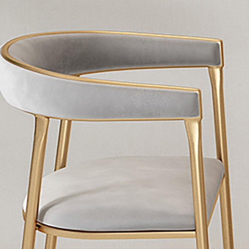 Glam Metal Arm Dining Chair Open Back Dining Side Chair for Home Use Clearhalo ' kitchen&dining_furn' 'Dining Chairs' 'Dining Tables & Seating' 'dining_chair' 'furn' 'furn_dining_chair' 'Furniture' 'furniture_dining_chair' 'Kitchen & Dining Furniture' 'kitchen' 4538864