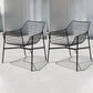 Metal Industrial Kitchen Dining Room Armchair Crossback Chair Black 2 Piece Set Clearhalo ' kitchen&dining_furn' 'Dining Chairs' 'Dining Tables & Seating' 'dining_chair' 'furn' 'furn_dining_chair' 'Furniture' 'furniture_dining_chair' 'Kitchen & Dining Furniture' 'kitchen' 4538873