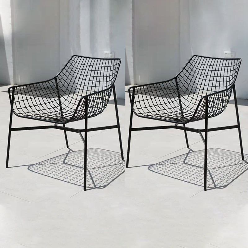 Metal Industrial Kitchen Dining Room Armchair Crossback Chair Black 2 Piece Set Clearhalo ' kitchen&dining_furn' 'Dining Chairs' 'Dining Tables & Seating' 'dining_chair' 'furn' 'furn_dining_chair' 'Furniture' 'furniture_dining_chair' 'Kitchen & Dining Furniture' 'kitchen' 4538873