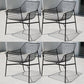 Metal Industrial Kitchen Dining Room Armchair Crossback Chair Black 4 Piece Set Clearhalo ' kitchen&dining_furn' 'Dining Chairs' 'Dining Tables & Seating' 'dining_chair' 'furn' 'furn_dining_chair' 'Furniture' 'furniture_dining_chair' 'Kitchen & Dining Furniture' 'kitchen' 4538875