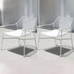 Metal Industrial Kitchen Dining Room Armchair Crossback Chair Gloss White 2 Piece Set Clearhalo ' kitchen&dining_furn' 'Dining Chairs' 'Dining Tables & Seating' 'dining_chair' 'furn' 'furn_dining_chair' 'Furniture' 'furniture_dining_chair' 'Kitchen & Dining Furniture' 'kitchen' 4538889