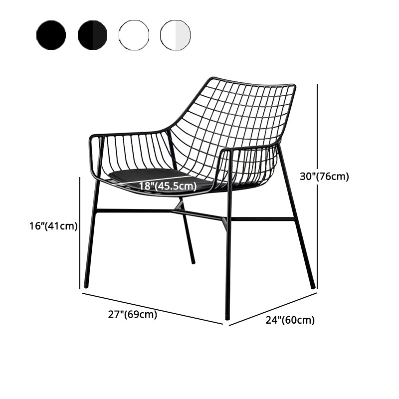 Metal Industrial Kitchen Dining Room Armchair Crossback Chair Clearhalo ' kitchen&dining_furn' 'Dining Chairs' 'Dining Tables & Seating' 'dining_chair' 'furn' 'furn_dining_chair' 'Furniture' 'furniture_dining_chair' 'Kitchen & Dining Furniture' 'kitchen' 4538891