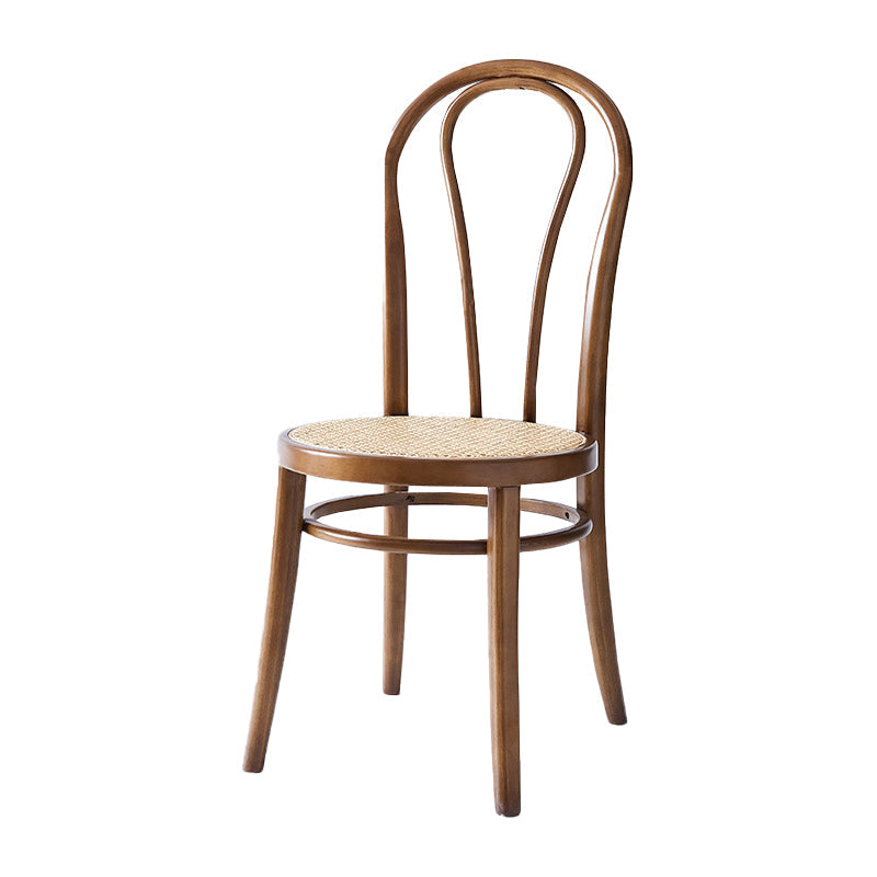 Scandinavian Design Windsor Back Side Chairs Wicker Dining Chairs for Home Clearhalo ' kitchen&dining_furn' 'Dining Chairs' 'Dining Tables & Seating' 'dining_chair' 'furn' 'furn_dining_chair' 'Furniture' 'furniture_dining_chair' 'Kitchen & Dining Furniture' 'kitchen' 4538900