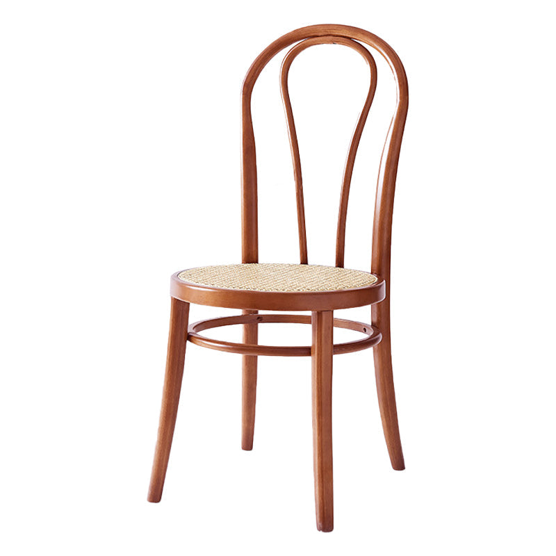Scandinavian Design Windsor Back Side Chairs Wicker Dining Chairs for Home Deep Tan 1 Piece Clearhalo ' kitchen&dining_furn' 'Dining Chairs' 'Dining Tables & Seating' 'dining_chair' 'furn' 'furn_dining_chair' 'Furniture' 'furniture_dining_chair' 'Kitchen & Dining Furniture' 'kitchen' 4538905