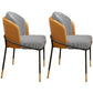 Glam Metal Dining Armless Chair Upholstered Side Chairs for Home Use Black-White-Yellow 2 Piece Set Clearhalo ' kitchen&dining_furn' 'Dining Chairs' 'Dining Tables & Seating' 'dining_chair' 'furn' 'furn_dining_chair' 'Furniture' 'furniture_dining_chair' 'Kitchen & Dining Furniture' 'kitchen' 4538916