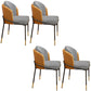 Glam Metal Dining Armless Chair Upholstered Side Chairs for Home Use Black-White-Yellow 4 Piece Set Clearhalo ' kitchen&dining_furn' 'Dining Chairs' 'Dining Tables & Seating' 'dining_chair' 'furn' 'furn_dining_chair' 'Furniture' 'furniture_dining_chair' 'Kitchen & Dining Furniture' 'kitchen' 4538918