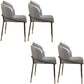 Glam Metal Dining Armless Chair Upholstered Side Chairs for Home Use Black White Gray 4 Piece Set Clearhalo ' kitchen&dining_furn' 'Dining Chairs' 'Dining Tables & Seating' 'dining_chair' 'furn' 'furn_dining_chair' 'Furniture' 'furniture_dining_chair' 'Kitchen & Dining Furniture' 'kitchen' 4538924