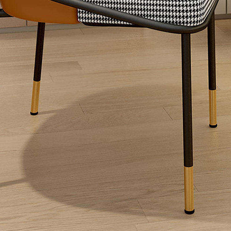 Glam Metal Dining Armless Chair Upholstered Side Chairs for Home Use Clearhalo ' kitchen&dining_furn' 'Dining Chairs' 'Dining Tables & Seating' 'dining_chair' 'furn' 'furn_dining_chair' 'Furniture' 'furniture_dining_chair' 'Kitchen & Dining Furniture' 'kitchen' 4538928