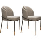 Glam Metal Dining Armless Chair Upholstered Side Chairs for Home Use Grey 2 Piece Set Clearhalo ' kitchen&dining_furn' 'Dining Chairs' 'Dining Tables & Seating' 'dining_chair' 'furn' 'furn_dining_chair' 'Furniture' 'furniture_dining_chair' 'Kitchen & Dining Furniture' 'kitchen' 4538929