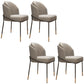 Glam Metal Dining Armless Chair Upholstered Side Chairs for Home Use Grey 4 Piece Set Clearhalo ' kitchen&dining_furn' 'Dining Chairs' 'Dining Tables & Seating' 'dining_chair' 'furn' 'furn_dining_chair' 'Furniture' 'furniture_dining_chair' 'Kitchen & Dining Furniture' 'kitchen' 4538930