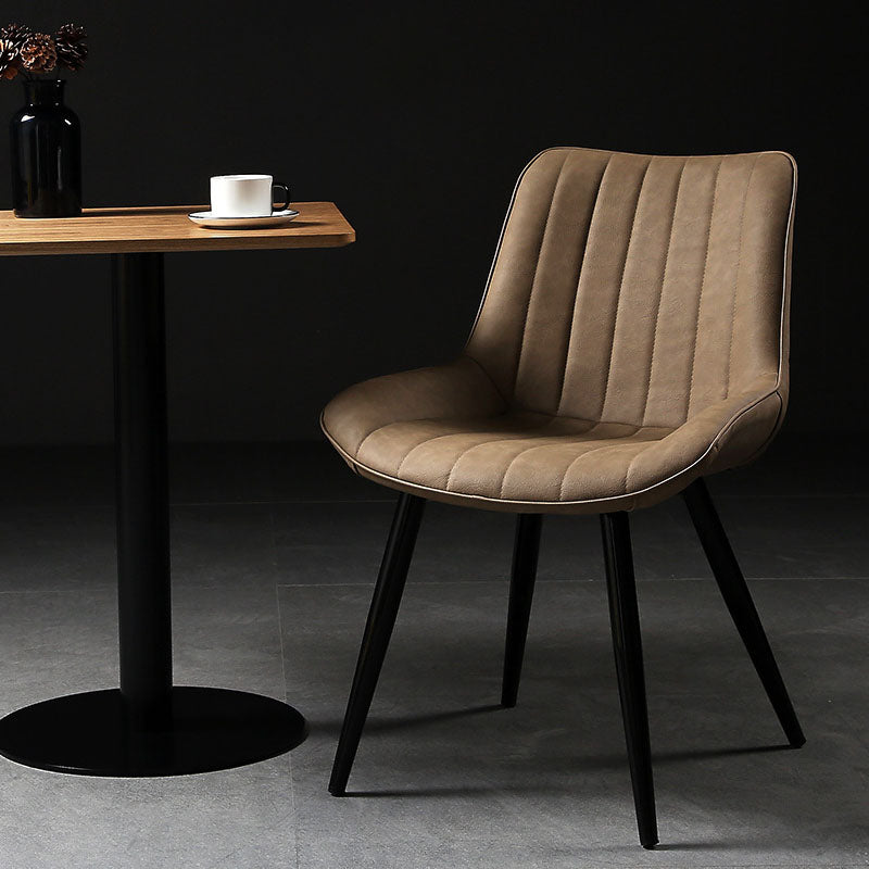 Contemporary Style Dining Chairs Dining Armless Side Chairs with Metal Legs Clearhalo ' kitchen&dining_furn' 'Dining Chairs' 'Dining Tables & Seating' 'dining_chair' 'furn' 'furn_dining_chair' 'Furniture' 'furniture_dining_chair' 'Kitchen & Dining Furniture' 'kitchen' 4538941