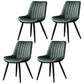 Contemporary Style Dining Chairs Dining Armless Side Chairs with Metal Legs Dark Green 4 Piece Set Clearhalo ' kitchen&dining_furn' 'Dining Chairs' 'Dining Tables & Seating' 'dining_chair' 'furn' 'furn_dining_chair' 'Furniture' 'furniture_dining_chair' 'Kitchen & Dining Furniture' 'kitchen' 4538944