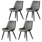 Contemporary Style Dining Chairs Dining Armless Side Chairs with Metal Legs Grey 4 Piece Set Clearhalo ' kitchen&dining_furn' 'Dining Chairs' 'Dining Tables & Seating' 'dining_chair' 'furn' 'furn_dining_chair' 'Furniture' 'furniture_dining_chair' 'Kitchen & Dining Furniture' 'kitchen' 4538954