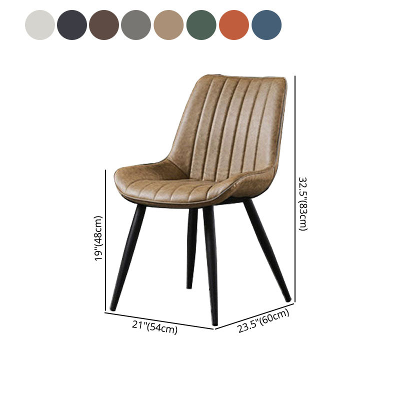 Contemporary Style Dining Chairs Dining Armless Side Chairs with Metal Legs Clearhalo ' kitchen&dining_furn' 'Dining Chairs' 'Dining Tables & Seating' 'dining_chair' 'furn' 'furn_dining_chair' 'Furniture' 'furniture_dining_chair' 'Kitchen & Dining Furniture' 'kitchen' 4538967