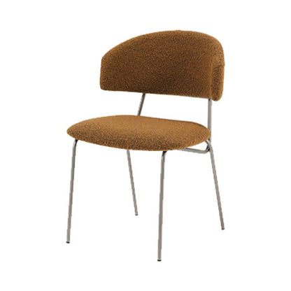 Contemporary Style Dining Chairs Dining Armless Open Back Chairs with Metal Legs Ginger 1 Piece Clearhalo ' kitchen&dining_furn' 'Dining Chairs' 'Dining Tables & Seating' 'dining_chair' 'furn' 'furn_dining_chair' 'Furniture' 'furniture_dining_chair' 'Kitchen & Dining Furniture' 'kitchen' 4538969