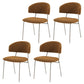 Contemporary Style Dining Chairs Dining Armless Open Back Chairs with Metal Legs Ginger 4 Piece Set Clearhalo ' kitchen&dining_furn' 'Dining Chairs' 'Dining Tables & Seating' 'dining_chair' 'furn' 'furn_dining_chair' 'Furniture' 'furniture_dining_chair' 'Kitchen & Dining Furniture' 'kitchen' 4538972