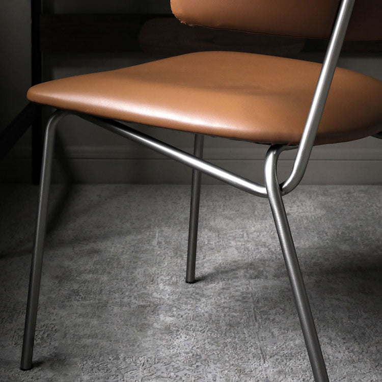 Contemporary Style Dining Chairs Dining Armless Open Back Chairs with Metal Legs Clearhalo ' kitchen&dining_furn' 'Dining Chairs' 'Dining Tables & Seating' 'dining_chair' 'furn' 'furn_dining_chair' 'Furniture' 'furniture_dining_chair' 'Kitchen & Dining Furniture' 'kitchen' 4538981