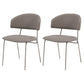 Contemporary Style Dining Chairs Dining Armless Open Back Chairs with Metal Legs Grey 2 Piece Set Clearhalo ' kitchen&dining_furn' 'Dining Chairs' 'Dining Tables & Seating' 'dining_chair' 'furn' 'furn_dining_chair' 'Furniture' 'furniture_dining_chair' 'Kitchen & Dining Furniture' 'kitchen' 4538982